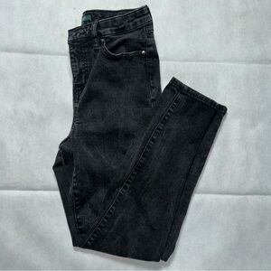 Lauren Ralph Lauren premier skinny curvy crop black wash denim pants size 4